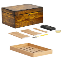 Adirondack Vintage Style Humidor & Key - 100 Cigar Capacity