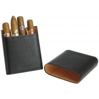 Adorini Leather Black Cigar Case - 3-5 Cigar Capacity (AD026)