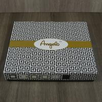 Angelo Ceramic Chequer Cigar Ashtray - 2 Cigar Rests