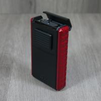 Colibri Quasar Astoria Triple Jet Flame Lighter - Red and Black