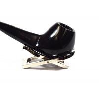 BBB Freestyle Semi Bent Brandy Pipe Dark Brown Metal Filter Bent Fishtail Pipe (BBB122)