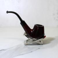 BBB Minerva 320 Smooth Ruby Billiard Metal Filter Briar Fishtail Pipe (BBB187)