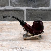 BBB Minerva 318 Smooth Ruby Bent Briar Metal Filter Fishtail Pipe (BBB206)