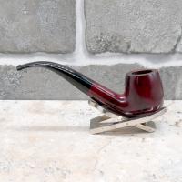 BBB Minerva 300 Smooth Ruby Billiard Full Bent Briar Metal Filter Fishtail Pipe (BBB209)