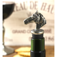 Horse Head English Pewter Wine Bottle Stopper