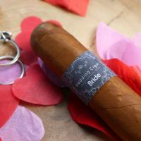 Wedding Cigar Band - BRIDE - White Diamond Design