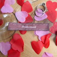 Wedding Cigar Band - BRIDESMAID - Burgundy Floral Design