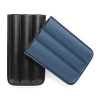 Les Fines Lames Cigar Case - TRIO Blue - Fits 3 Cigars