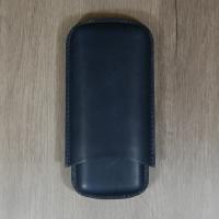 Artamis Corona Navy Leather Cigar Case - Fits 3 Cigars