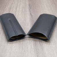 Artamis Corona Black Leather Cigar Case - Fits 2 Cigars