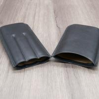 Artamis Corona Black Leather Cigar Case - Fits 3 Cigars