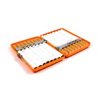 Neon Orange Metal Cigarette Case - Fits Up To 16 Kingsize Cigarettes