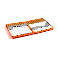 Neon Orange Metal Cigarette Case - Fits Up To 20 Kingsize Cigarettes