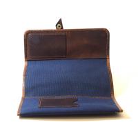 Chacom Canvas and Leather Tobacco Pouch - Blue