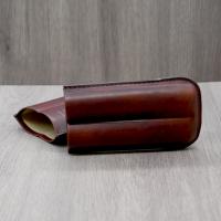 Chacom CIG-R Leather 2 Finger Cigar Case - Brown