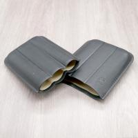 Chacom CIG-R Black Leather 3 Finger Cigar Case - Fits 3 Cigars