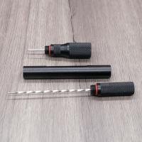 Double Ended Cigar Punch With Drill - Black