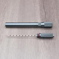 Double Ended Cigar Punch With Drill - Grey