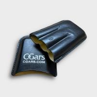 GBD Plain Leather Cigar Case - Three Robusto - Black With CGars Logo
