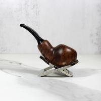 Chacom Reverse Calabash Brown Bent Fishtail Pipe (CH381)