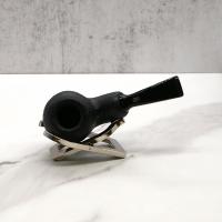 Chacom Reverse Calabash Sandblast Black Bent Fishtail Pipe (CH445)