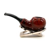 Chacom Reverse Calabash Brown Bent Fishtail Pipe (CH735)