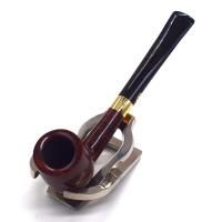 Chacom Old Briar 106 Mahogany Smooth Metal Filter Fishtail Pipe (CH751)