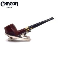 Chacom Old Briar 159P Mahogany Smooth Metal Filter Fishtail Pipe (CH754)