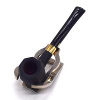 Chacom Old Briar 159P Black Smooth Metal Filter Fishtail Pipe (CH755)