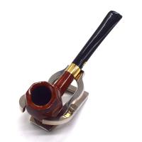 Chacom Old Briar 159P Natural Smooth Metal Filter Fishtail Pipe (CH756)