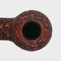 Chacom Reverse Calabash Rustic Brown Bent Pipe (CH858)