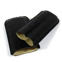 2 Finger Cigar Case - Corona - Black Bark Leather