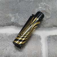 Clipper Gift Metal Flint Lighter - Black & Gold Swirl