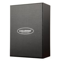 Cigarism Cedar Lined Travel Cigar Humidor with Cutter & Lighter - 4 Cigar Capacity - Black