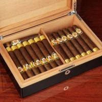 Cigarism Piano Finish Cedar Lined Humidor - Black - 30 Cigar Capacity - End of Line