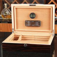 Cigarism Piano Finish Cedar Lined Humidor - Ebony - 30 Cigar Capacity