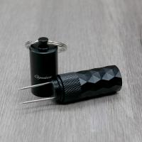 Cigarism Aluminium Alloy Cigar Punch Cutter with Key Ring - Black
