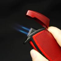 Cigarism Double Jet Flame Lighter & V-Cutter Gift Set - Red