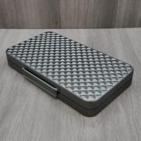 Cigarism Cigar Travel Case - 5 Cigar Capacity - Grey Diamond Pattern