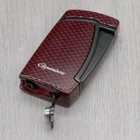 Cigarism Jet Flame Cigar Lighter & Punch Cutter - Carbon Fibre Red - End of Line