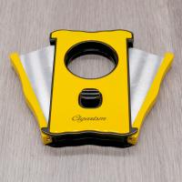 Cigarism Gloss Finish Double Blade Guillotine Cigar Cutter - Yellow - 60 Ring Gauge