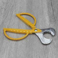 Cigarism Stainless Steel Cigar Cutter Scissors - Yellow