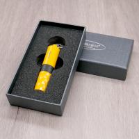 Cigarism Aluminium Alloy Cigar Punch Cutter with Key Ring - Yellow