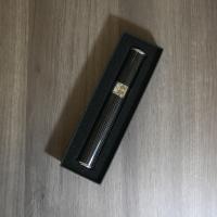 Cigarism Metal Cigar Tube - Black Patterned - 1 Cigar Capacity