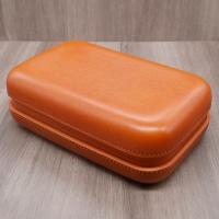 Cigarism Genuine Leather Cigar Travel Case 4-5 Cigar Capacity - Brown