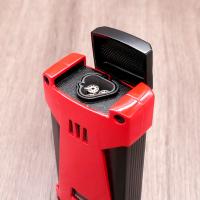 Cigarism Triple Jet Flame Cigar Lighter & Punch Cutter - Red