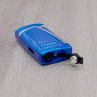 Cigarism Double Jet Flame Lighter & Round Cutter Gift Set - Blue