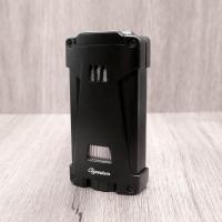 Cigarism Triple Jet Flame Lighter & Cutter Gift Set - Black