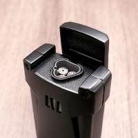 Cigarism Triple Jet Flame Lighter & Cutter Gift Set - Black