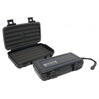 Prestige Cigar Safe Travel Humidor - Black - 5 Cigar Capacity